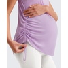 image:imageG4Free Lyocell Side Slits Maternity Tank Tops Crewneck Pregnancy Sleeveless Workout Shirts Loose FitLight Purple