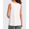 image:imageG4Free Lyocell Side Slits Maternity Tank Tops Crewneck Pregnancy Sleeveless Workout Shirts Loose FitPure White