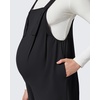 image:imageG4Free ShiftReady Maternity Overalls Adjustable Strap Overalls Pregnancy Jumpsuits Wide Leg Pants with PocketsBlack