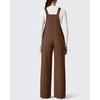 image:imageG4Free ShiftReady Maternity Overalls Adjustable Strap Overalls Pregnancy Jumpsuits Wide Leg Pants with PocketsDark Coffee