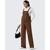 image:imageG4Free ShiftReady Maternity Overalls Adjustable Strap Overalls Pregnancy Jumpsuits Wide Leg Pants with PocketsDark Coffee