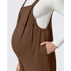 image:imageG4Free ShiftReady Maternity Overalls Adjustable Strap Overalls Pregnancy Jumpsuits Wide Leg Pants with PocketsDark Coffee