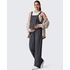 image:imageG4Free ShiftReady Maternity Overalls Adjustable Strap Overalls Pregnancy Jumpsuits Wide Leg Pants with PocketsDark Gray