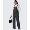 image:imageG4Free ShiftReady Maternity Overalls Adjustable Strap Overalls Pregnancy Jumpsuits Wide Leg Pants with PocketsDark Gray