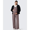 image:imageG4Free ShiftReady Maternity Overalls Adjustable Strap Overalls Pregnancy Jumpsuits Wide Leg Pants with PocketsTaupe