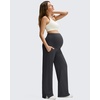 image:imageG4Free ShiftReady Maternity Pants with Pockets Casual Over The Belly Pregnancy Wide Leg Daily TrousersBlack