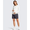 image:imageG4Free ShiftReady Maternity Work Shorts with Pockets Over The Belly Pregnancy Summer Office ClothesDark Gray