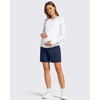 image:imageG4Free ShiftReady Maternity Work Shorts with Pockets Over The Belly Pregnancy Summer Office ClothesDark Navy