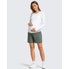 image:imageG4Free ShiftReady Maternity Work Shorts with Pockets Over The Belly Pregnancy Summer Office ClothesGray Sage