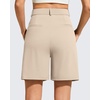 image:imageG4Free ShiftReady Maternity Work Shorts with Pockets Over The Belly Pregnancy Summer Office ClothesLight Khaki