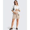 image:imageG4Free ShiftReady Maternity Work Shorts with Pockets Over The Belly Pregnancy Summer Office ClothesLight Khaki
