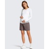 image:imageG4Free ShiftReady Maternity Work Shorts with Pockets Over The Belly Pregnancy Summer Office ClothesTaupe