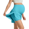 image:imageG4Free Chillwhisp Maternity Flowy Shorts for Women Pregnancy Skort with Pocket Builtin Brief LinerSky Blue
