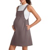 image:imageG4Free EverGoing Maternity Overall Dress Adjustable Straps Pregnancy Jumpsuits Dresses with Pockets Casual WorkTaupe