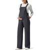 image:imageG4Free ShiftReady Maternity Overalls Adjustable Strap Overalls Pregnancy Jumpsuits Wide Leg Pants with PocketsDark Gray