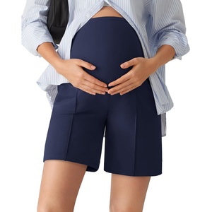 image:imageG4Free EverGoing Maternity Shorts with Pockets Over The Belly Stretchy Pregnancy Casual Workout Activewear 6 10Royal Blue