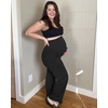 image:imageG4Free EverGoing Maternity Pants Over the Belly Yoga Dress Work Stretchy Lounge Pregnancy Wide Leg Trousers with PocketsBlack
