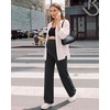 image:imageG4Free EverGoing Maternity Pants Over the Belly Yoga Dress Work Stretchy Lounge Pregnancy Wide Leg Trousers with PocketsCharcoal Heather