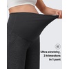 image:imageG4Free EverGoing Maternity Pants Over the Belly Yoga Dress Work Stretchy Lounge Pregnancy Wide Leg Trousers with PocketsCharcoal Heather