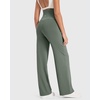image:imageG4Free EverGoing Maternity Pants Over the Belly Yoga Dress Work Stretchy Lounge Pregnancy Wide Leg Trousers with PocketsGray Sage