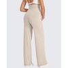 image:imageG4Free EverGoing Maternity Pants Over the Belly Yoga Dress Work Stretchy Lounge Pregnancy Wide Leg Trousers with PocketsLight Khaki