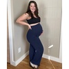 image:imageG4Free EverGoing Maternity Pants Over the Belly Yoga Dress Work Stretchy Lounge Pregnancy Wide Leg Trousers with PocketsRoyal Blue