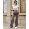 image:imageG4Free EverGoing Maternity Pants Over the Belly Yoga Dress Work Stretchy Lounge Pregnancy Wide Leg Trousers with PocketsTaupe