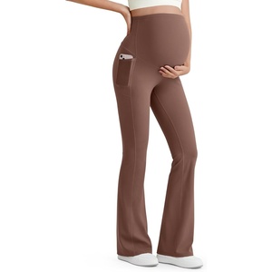 image:imageG4Free Womens BareFeel Maternity Flare LeggingsCoffee Brown