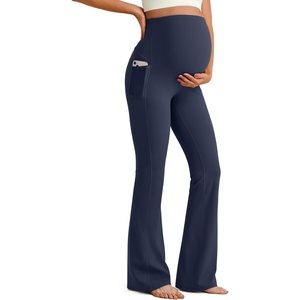image:imageG4Free Womens BareFeel Maternity Flare LeggingsDark Blue