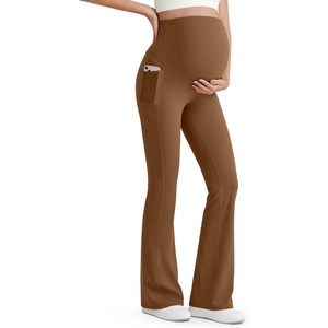 image:imageG4Free Womens BareFeel Maternity Flare LeggingsDark Coffee