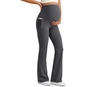 image:imageG4Free Womens BareFeel Maternity Flare LeggingsDark Gray