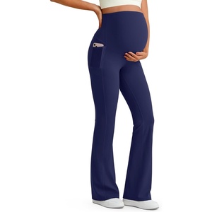 image:imageG4Free Womens BareFeel Maternity Flare LeggingsRoyal Blue