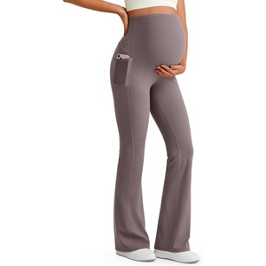 image:imageG4Free Womens BareFeel Maternity Flare LeggingsTaupe