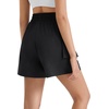 image:imageG4Free Cargo Shorts Women 4 Lightweight Drawstring Waist Water Resistant Outdoor Hiking Shorts with PocketsBlack