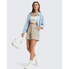 image:imageG4Free Casual Shorts for Women 4 High Waisted Lightweight Shorts with Pockets for Walking Traveling OutdoorWarm Ash Gray