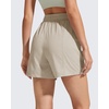 image:imageG4Free Casual Shorts for Women 4 High Waisted Lightweight Shorts with Pockets for Walking Traveling OutdoorWarm Ash Gray