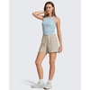 image:imageG4Free Casual Shorts for Women 4 High Waisted Lightweight Shorts with Pockets for Walking Traveling OutdoorWarm Ash Gray
