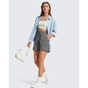 image:imageG4Free Casual Shorts for Women 4 High Waisted Lightweight Shorts with Pockets for Walking Traveling OutdoorWood Gray