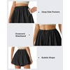 image:imageG4Free Chillwhisp Bubble Shorts for Women 3 Drawstring Lightweight Puffy Y2k Skort with PocketsBlack