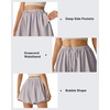 image:imageG4Free Chillwhisp Bubble Shorts for Women 3 Drawstring Lightweight Puffy Y2k Skort with PocketsChime Gray