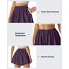 image:imageG4Free Chillwhisp Bubble Shorts for Women 3 Drawstring Lightweight Puffy Y2k Skort with PocketsGrape Purple
