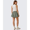 image:imageG4Free Chillwhisp Bubble Shorts for Women 3 Drawstring Lightweight Puffy Y2k Skort with PocketsGray Olive