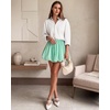 image:imageG4Free Chillwhisp Bubble Shorts for Women 3 Drawstring Lightweight Puffy Y2k Skort with PocketsMint