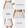 image:imageG4Free Chillwhisp Bubble Shorts for Women 3 Drawstring Lightweight Puffy Y2k Skort with PocketsWhite