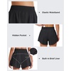 image:imageG4Free Chillwhisp Lightweight Running Shorts for Women 25 High Waist Workout Shorts with Liner Pocket TennisBlack