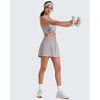 image:imageG4Free Chillwhisp Lightweight Running Shorts for Women 25 High Waist Workout Shorts with Liner Pocket TennisChime Gray