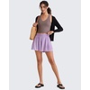 image:imageG4Free Chillwhisp Lightweight Running Shorts for Women 25 High Waist Workout Shorts with Liner Pocket TennisLight Purple