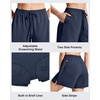 image:imageG4Free Chillwhisp Split Running Shorts for Women 3 Builtin Shorts for Athletic Workout GymDark NavyDark Navy