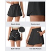 image:imageG4Free Chillwhisp Tennis Skorts Shorts for Women  2 Overlay Lightweight Flowy Skirts with Pockets for Workout RunningBlack