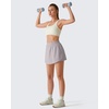 image:imageG4Free Chillwhisp Tennis Skorts Shorts for Women  2 Overlay Lightweight Flowy Skirts with Pockets for Workout RunningChime Gray